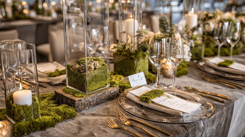 Wedding Tablescapes Reimagined with Preserved Moss